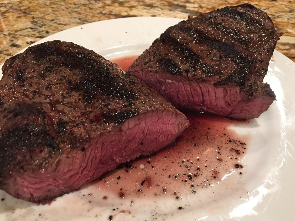 Sous vide prepared sirloin steak