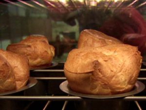 Popovers almost ready to come out of the oven
