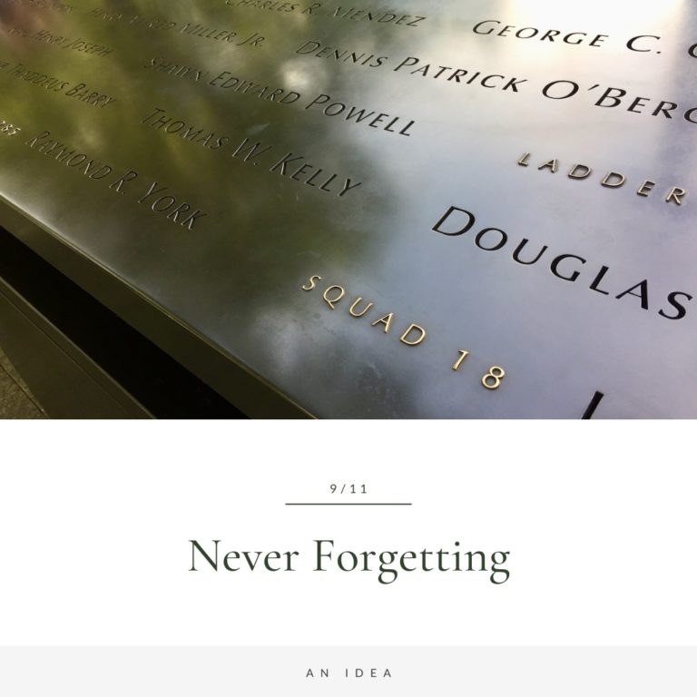 Read more about the article NEVER FORGETTING an idea