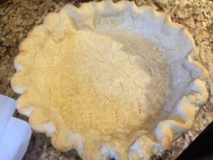 Pre-baked pie shell