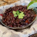 Slightly Spicy Black Beans with Cilantro and Lime