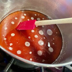 First step in making the most satisfying and warming Italian Plum Chutney