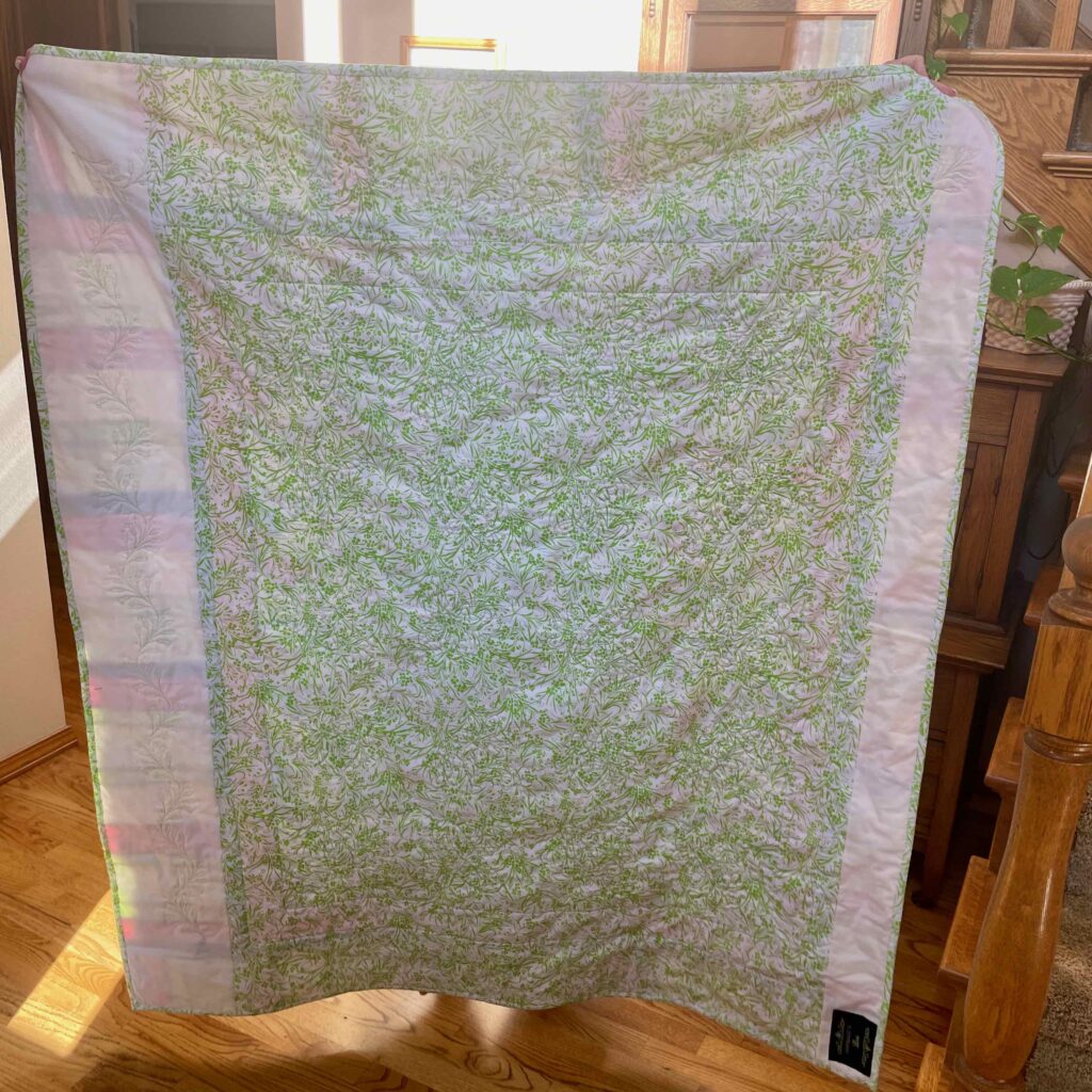Back of Seedy Watermelon Quilt