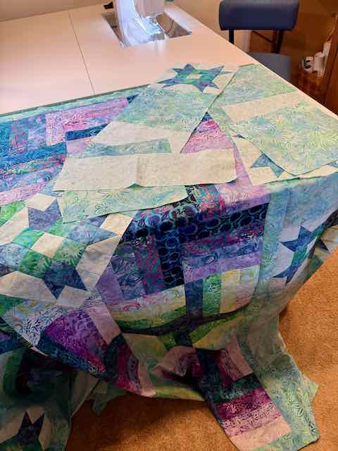 Another strip quilt using "Jelly Rolls"