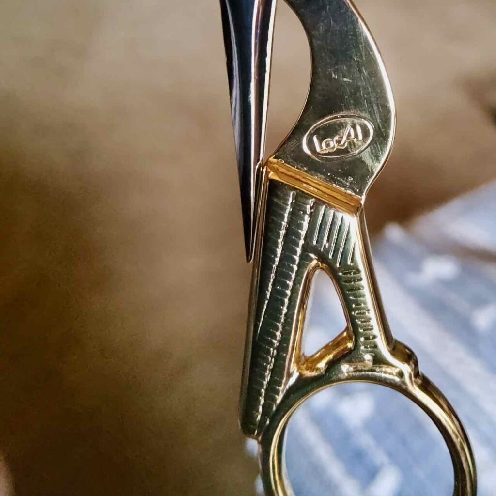Stork Embroidery scissors makers mark